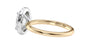 Oval Halo Plain Band Diamond Engagement Ring
