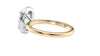 Oval Halo Plain Band Diamond Engagement Ring