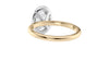 Oval Halo Plain Band Diamond Engagement Ring