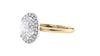 Oval Halo Plain Band Diamond Engagement Ring