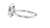 Oval Halo Plain Band Diamond Engagement Ring