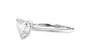 Heart Solitaire with Diamond Bridge Engagement Ring