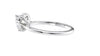 Heart Solitaire with Diamond Bridge Engagement Ring