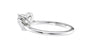 Heart Solitaire with Diamond Bridge Engagement Ring