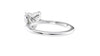 Heart Solitaire with Diamond Bridge Engagement Ring