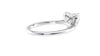 Heart Solitaire with Diamond Bridge Engagement Ring