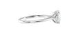 Heart Solitaire with Diamond Bridge Engagement Ring