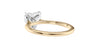 Heart Solitaire with Diamond Bridge Engagement Ring