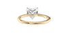 Heart Solitaire with Diamond Bridge Engagement Ring