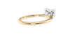 Heart Solitaire with Diamond Bridge Engagement Ring