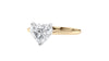 Heart Solitaire with Diamond Bridge Engagement Ring