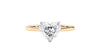 Heart Solitaire with Diamond Bridge Engagement Ring
