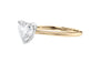Heart Solitaire with Diamond Bridge Engagement Ring