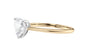 Heart Solitaire with Diamond Bridge Engagement Ring