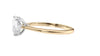 Heart Solitaire with Diamond Bridge Engagement Ring