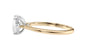 Heart Solitaire with Diamond Bridge Engagement Ring