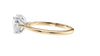 Heart Solitaire with Diamond Bridge Engagement Ring