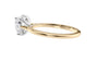 Heart Solitaire with Diamond Bridge Engagement Ring