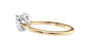 Heart Solitaire with Diamond Bridge Engagement Ring