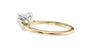 Heart Solitaire with Diamond Bridge Engagement Ring