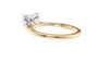 Heart Solitaire with Diamond Bridge Engagement Ring