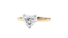 Heart Solitaire with Diamond Bridge Engagement Ring