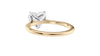 Heart Solitaire with Diamond Bridge Engagement Ring