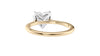 Heart Solitaire with Diamond Bridge Engagement Ring