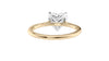 Heart Solitaire with Diamond Bridge Engagement Ring