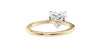 Heart Solitaire with Diamond Bridge Engagement Ring