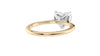 Heart Solitaire with Diamond Bridge Engagement Ring