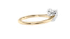 Heart Solitaire with Diamond Bridge Engagement Ring