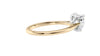 Heart Solitaire with Diamond Bridge Engagement Ring
