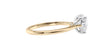 Heart Solitaire with Diamond Bridge Engagement Ring