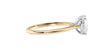 Heart Solitaire with Diamond Bridge Engagement Ring