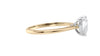 Heart Solitaire with Diamond Bridge Engagement Ring