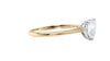 Heart Solitaire with Diamond Bridge Engagement Ring