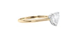 Heart Solitaire with Diamond Bridge Engagement Ring
