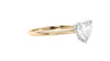 Heart Solitaire with Diamond Bridge Engagement Ring