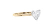 Heart Solitaire with Diamond Bridge Engagement Ring
