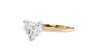 Heart Solitaire with Diamond Bridge Engagement Ring