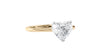 Heart Solitaire with Diamond Bridge Engagement Ring