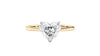 Heart Solitaire with Diamond Bridge Engagement Ring