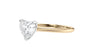 Heart Solitaire with Diamond Bridge Engagement Ring