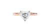 Heart Solitaire with Diamond Bridge Engagement Ring
