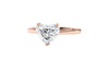 Heart Solitaire with Diamond Bridge Engagement Ring