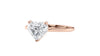 Heart Solitaire with Diamond Bridge Engagement Ring