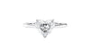 Heart Solitaire with Diamond Bridge Engagement Ring