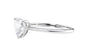 Heart Solitaire with Diamond Bridge Engagement Ring