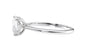 Heart Solitaire with Diamond Bridge Engagement Ring